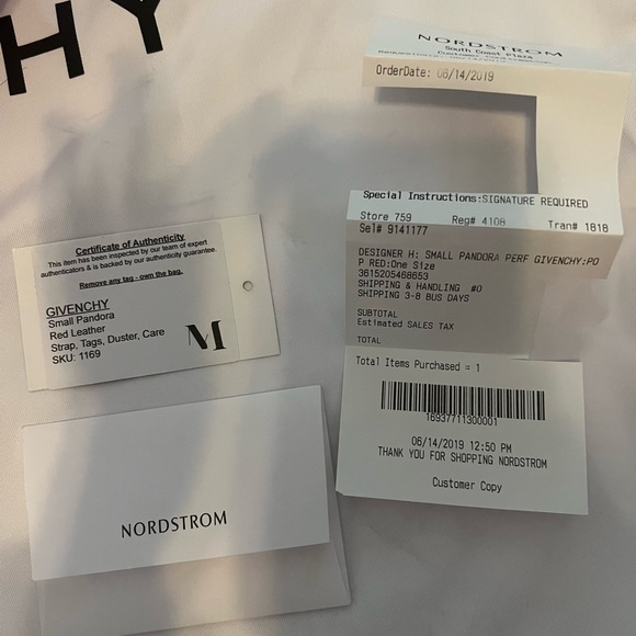 New Givenchy small pandora with perforated details and black handles. Authentic - Picture 2 of 11